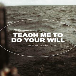 Psalms 143:10 - Teach me to do your will,
for you are my God.
May your gracious Spirit
lead me on level ground.