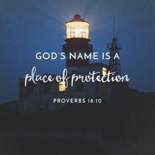 Proverbs 18:10 - The name of the Lord is a strong tower; the [consistently] righteous man [upright and in right standing with God] runs into it and is safe, high [above evil] and strong.