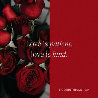 1 Corinthians 13:4 - Love is patient, love is kind. It does not envy, it does not boast, it is not proud.