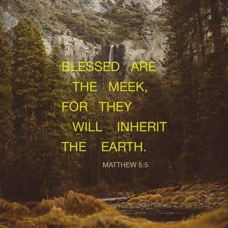 Matthew 5:5 - Blessed are the meek,
For they shall inherit the earth.