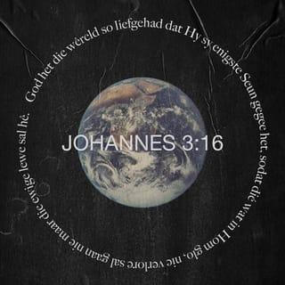JOHANNES 3:16 - “God het die wêreld so liefgehad dat Hy sy enigste Seun gegee het, sodat dié wat in Hom glo, nie verlore sal gaan nie maar die ewige lewe sal hê.