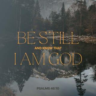 Psalm 46:10 - Let be and be still, and know (recognize and understand) that I am God. I will be exalted among the nations! I will be exalted in the earth!