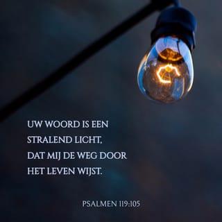 Psalmen 119:105 - Uw woord leidt mij.
Het is als een lamp voor mijn voeten,
een licht op mijn pad.
