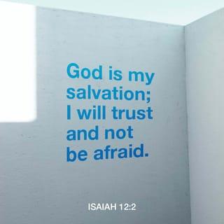 Isaiah 12:2 - I trust you to save me,
LORD God,
and I won't be afraid.
My power and my strength
come from you,
and you have saved me.”