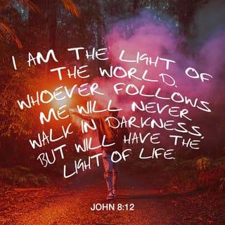 John 8:12 - Jesus spoke to the people again. He said, “I am the light of the world. Anyone who follows me will never walk in darkness. They will have that light. They will have life.”