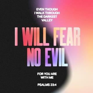 Psalm 23:4 - Yes, though I walk through the [deep, sunless] valley of the shadow of death, I will fear or dread no evil, for You are with me; Your rod [to protect] and Your staff [to guide], they comfort me.