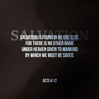 Acts of the Apostles 4:12 - There is salvation in no one else! God has given no other name under heaven by which we must be saved.”