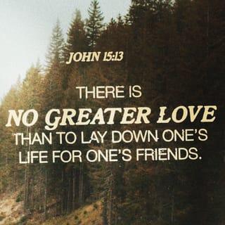 John 15:13 - There is no greater love than to lay down one’s life for one’s friends.