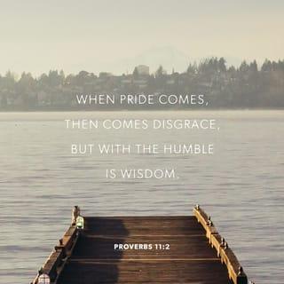 Proverbs 11:2 - When pride comes, then comes shame;
But with the humble is wisdom.