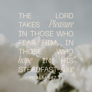 Psalms 147:11 - No, the LORD’s delight is in those who fear him,
those who put their hope in his unfailing love.