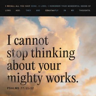 Psalms 77:12 - I will consider all your works
and meditate on all your mighty deeds.”