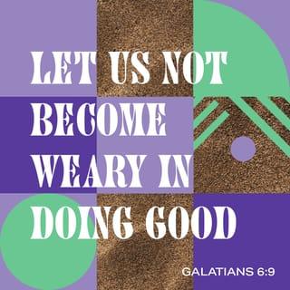 Galatians 6:9 - Let’s not get tired of doing good, because in time we’ll have a harvest if we don’t give up.