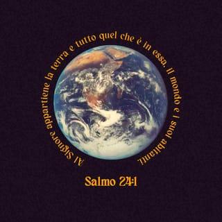 Salmi 24:1 - Salmo di Davide.
Al SIGNORE appartiene la terra e tutto quel che è in essa, il mondo e i suoi abitanti.