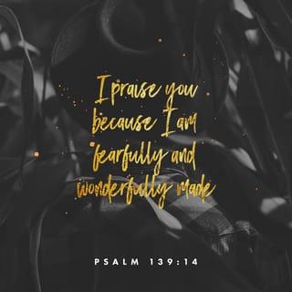 Psalms 139:13-14 - For You formed my inward parts;
You covered me in my mother’s womb.
I will praise You, for I am fearfully and wonderfully made;
Marvelous are Your works,
And that my soul knows very well.