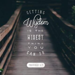 Proverbs 4:7 - Wisdom is the most important thing; so get wisdom.
If it costs everything you have, get understanding.