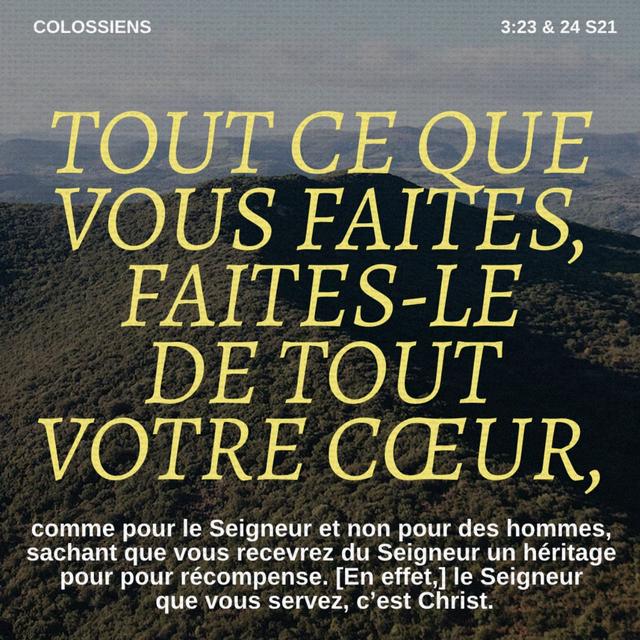 Colossiens 3:23 PDV2017