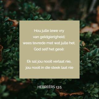 HEBREËRS 13:5 AFR83