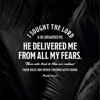 Psalms 34:4 - I went to the LORD for help.
He answered me and rescued me from all my fears.