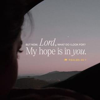 Psalm 39:7 - And now, Lord, what do I wait for and expect? My hope and expectation are in You.
