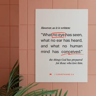 1 Corinthians 2:9-10 - However, as it is written:
“What no eye has seen,
what no ear has heard,
and what no human mind has conceived”—
the things God has prepared for those who love him—
these are the things God has revealed to us by his Spirit.
The Spirit searches all things, even the deep things of God.