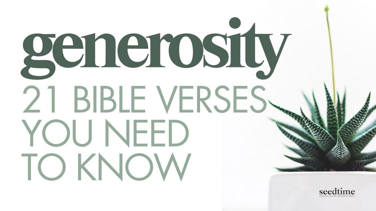 Generosity: 21 Bible Verses You Need to Know