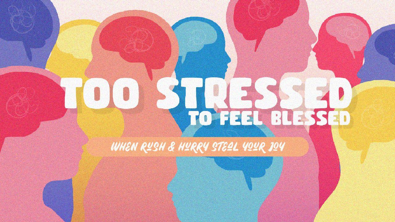 Too Stressed to Feel Blessed - When Rush & Hurry Steal Your Joy