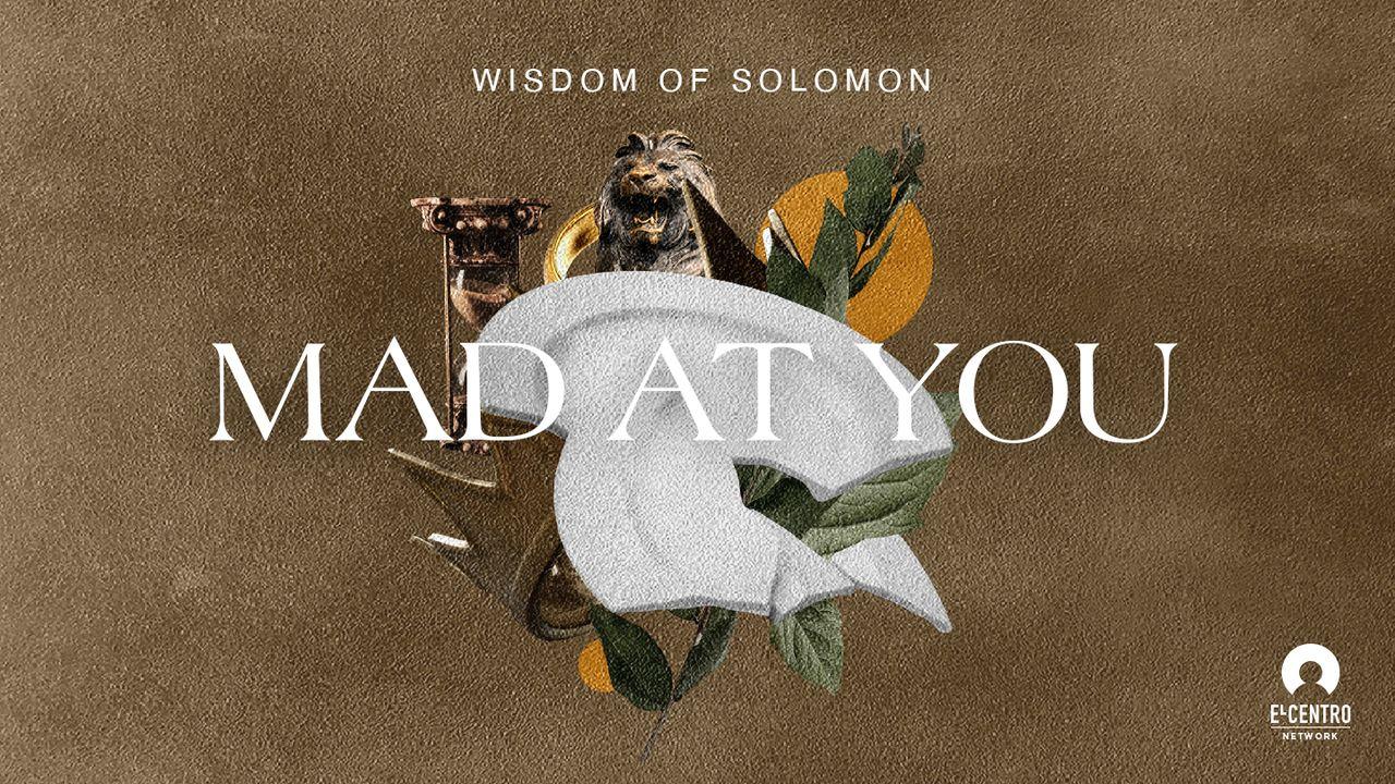 [Wisdom of Solomon] Mad at You