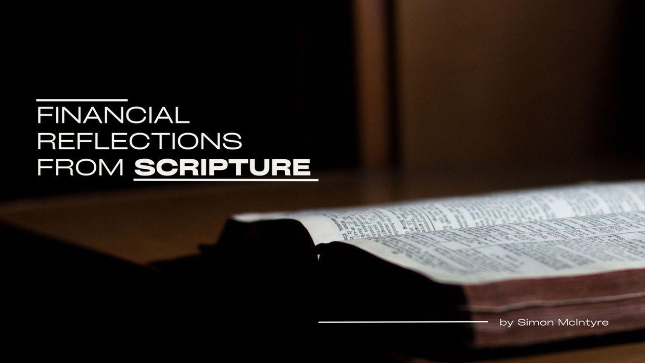 Financial Reflections From Scripture