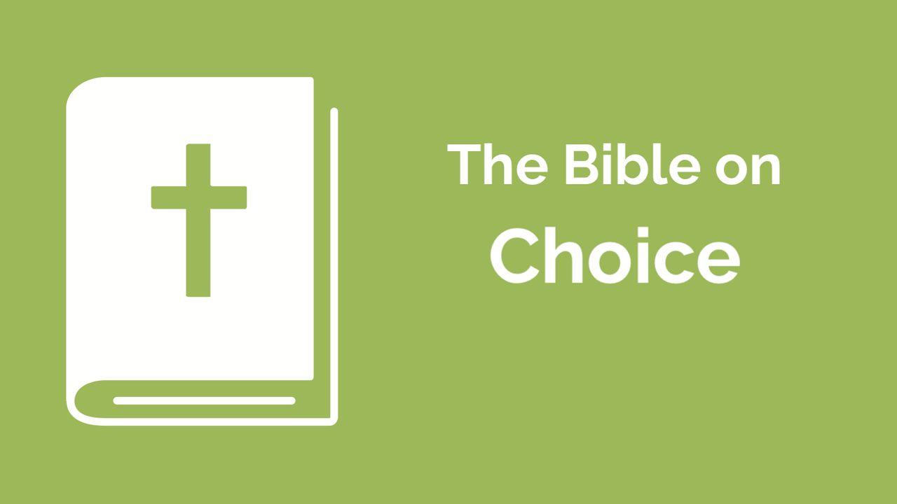 Financial Discipleship - the Bible on Choice