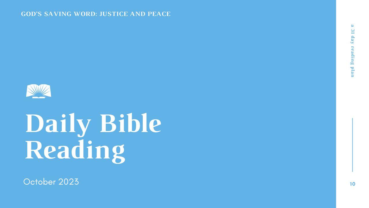 Daily Bible Reading – October 2023, "God’s Saving Word: Justice and Peace"